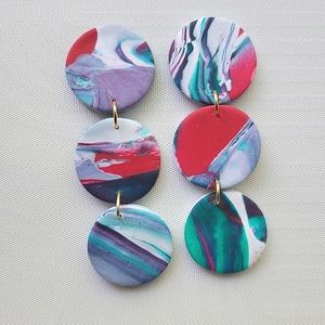 Red Ocean Earrings